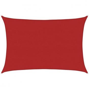 Toldo de vela HDPE 160 g/m² color rojo 5x6 m
