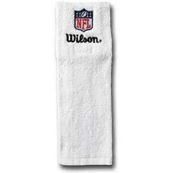 Weißes Wilson NFL-Bereichshandtuch aus Baumwolle mit Klettverschluss