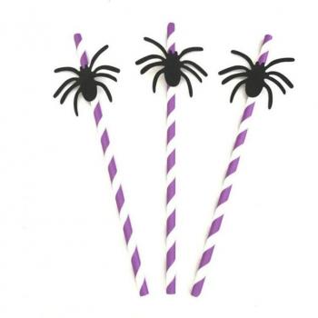 10PCS Halloween Themed Biodegradable Straws