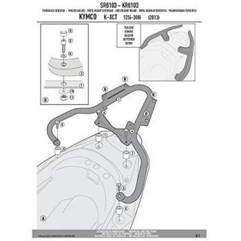 SHAD TOP MASTER Support de Valise pour KYMCO K-XCT 125i / 300i