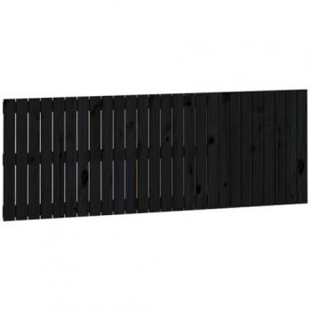 Meuble mural pour chambre à coucher – tête de lit en bois massif noir (166×60×3 cm)