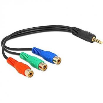 DELOCK Videokabel 62499: 3,5 mm Klinke auf 3 × Cinch