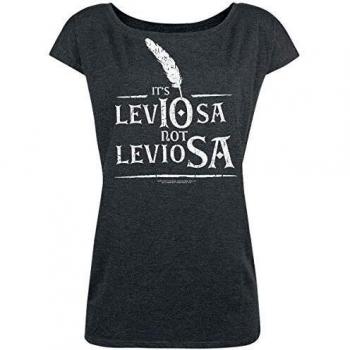 Camiseta Gris Oscuro Leviosa Harry Potter Mujer S