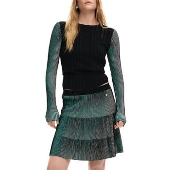 Desigual Women’s Blue Pleated Sweater – Stockholm XL
