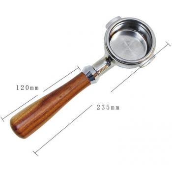 58MM Bottomless Espresso Portafilter with Stainless Steel Design and Included Cup Filters