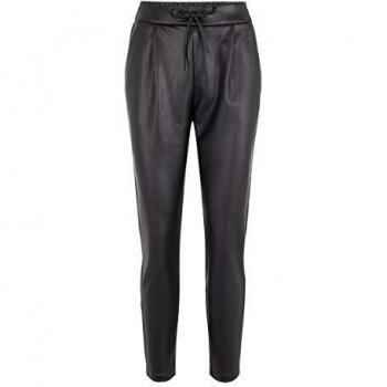 Vero Moda Hose aus Kunstleder Eva 10205737 Schwarz Relaxed Fit Damen