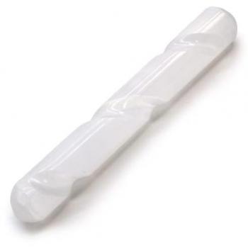 KDMD 16 cm Selenite Spiral Wand (Rounded Ends)