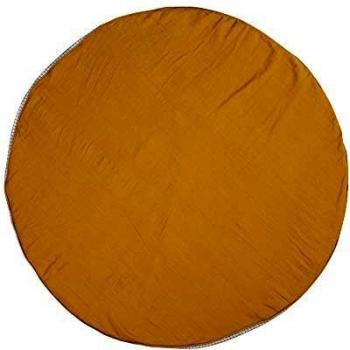 Spieldecke LÄSSIG – Muslin, Bio‑Baumwolle, Senfgelb