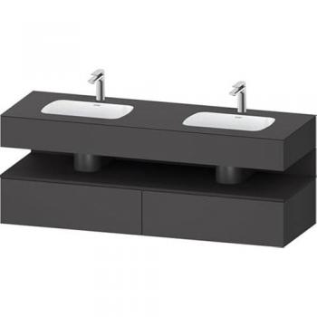 Duravit Qatego Graphit matt Einbauwaschtisch 1600mm