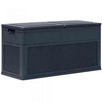 VidaXL 320L Garden Storage Box Anthracite
