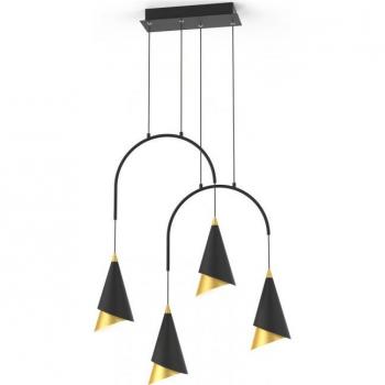 Raalto Italux: Suspension LED Design Noir, Or, Blanc Chaud 3000 k – 588 lm