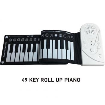 Teclado de Piano de Silicona Enrollable 49 Teclas