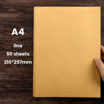 Papel Kraft Vintage para Pintura y Cartas, 50 Hojas, A4/B5/A5