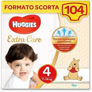 HUGGIES Pannolini Extra Care Confezione da 104 Pannolini
