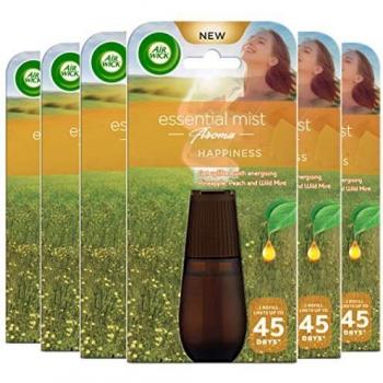 Air Wick Essential Oils Refill Happiness, Pack of 6