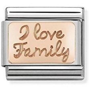 Abalorio Composable Amo a mi familia Rosado 43010141