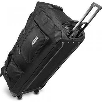 Normani Jumbo Big-Travel Reisetasche mit Rollen XXL V4 5. Generation in Schwarz