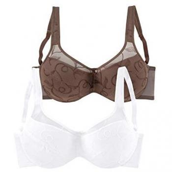 Minimizer-BH PETITE FLEUR Gr. 80, Cup C, mocha, mousse, weiß, Damen