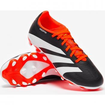 Adidas Predator 24 League Low MG, Botas de Fútbol para Niño, Materiales Reciclados, Negro/Blanco