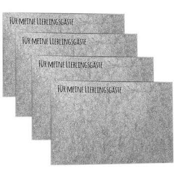 Mojawo Filz Platzset 4er eckig 45x30cm