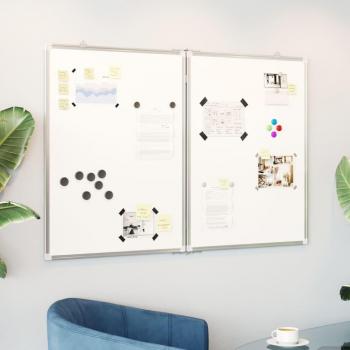 Tableau Blanc Pliable Aluminium VidaXL 100x80 x1,7 cm