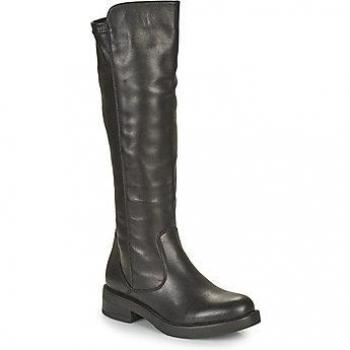 NUBILA Damen-Café Noir Stiefel, Hochglanz
