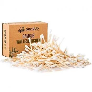 Pandoo Natural Bamboo Cotton Buds (4 x 200 pack)