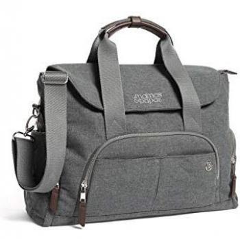 Mama & Papa’s 2‑Compartment Bowling‑Style Changing Kit – Grey Mist