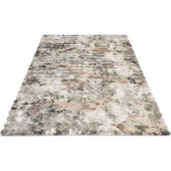 Tapis de salon Sweety, poils longs, gris, 80×150
