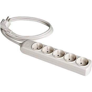 Prolongador 5 tomas bipolar 16A 250V blanco con obturador 310470923 Solera