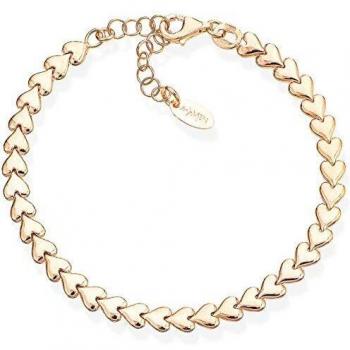 AMEN Bracciale Cuori in Argento Rosa