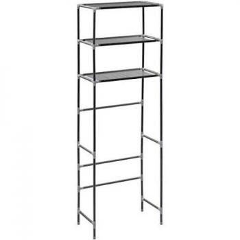 VidaXL Over Toilet Storage Rack 3-Tier Silver 53x28x169 cm