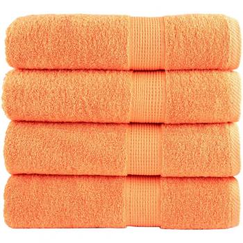 VidaXL Essuie‑mains de Qualité Supérieure 4 pcs, Serviettes de Bain, Serviettes à Main, Débarbouillettes de Salle de Bain, 137378