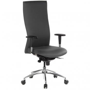 High End Office-TEC Schreibtischstuhl (1 Stück) – grau, stoffbezogen, ergonomisch