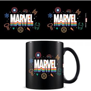 Taza Marvel – Logo Pride – Color Negro