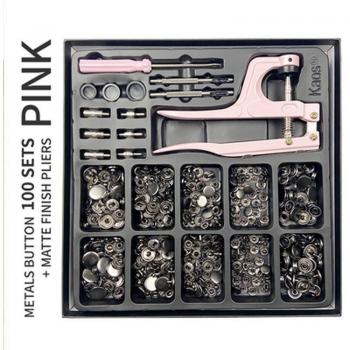 All-in-One Snap Fasteners Set with Metal Snaps and Fastening Tool