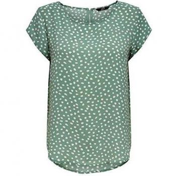 T-shirt ONLY Onlvic SS AOP, Chinois Green/AOP:BIG Karo Dot, 44 Femme