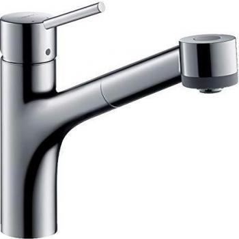 Hansgrohe Mitigeur de Cuisine Talis S à Bec Orientable avec Douchette Extractible Chrome