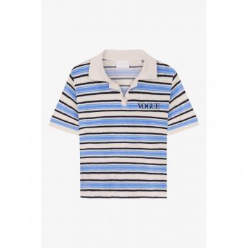 Polo VOGUE in spugna a righe azzurre