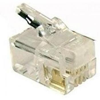 Plug per cavo telefonico RJ11 maschio 6 poli 4 contatti