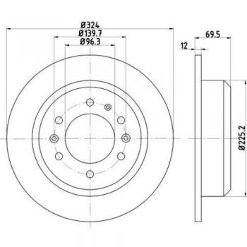 HELLA Bremsscheibe 8DD 355 114-041