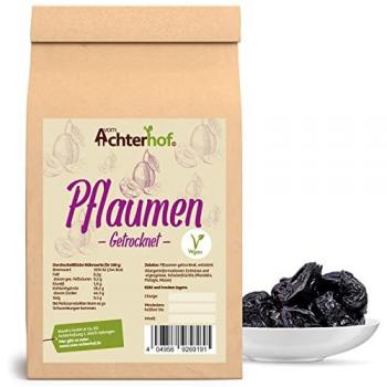 Natürliche, ungezuckerte und ungeschwefelte entsteinte Pflaumen (500g)