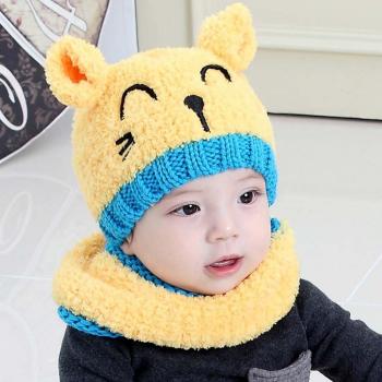 Korean-style Children's Knitted Hat and Scarf