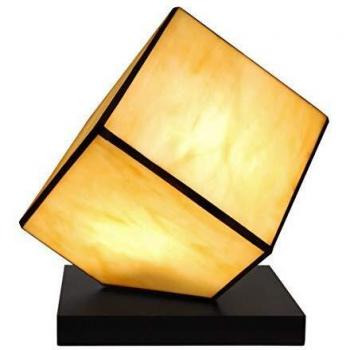 Lampada gialla Cubo abat‑jour