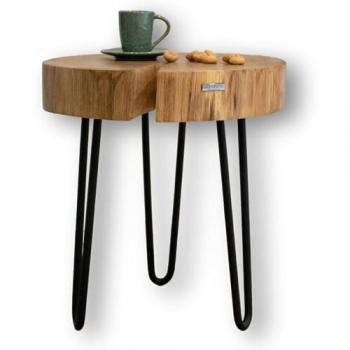 Holz4home® Massivholz Couchtisch aus Baumscheibe 36-49 cm