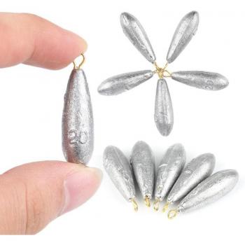 5 Pcs Olive Shape Lead Weights