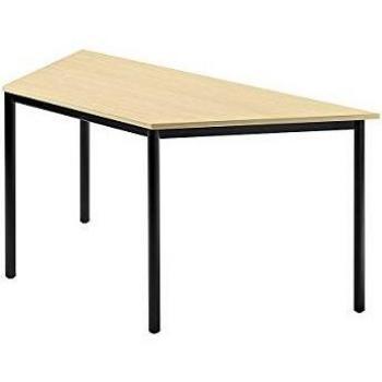 Doran Konferenztisch 160 x 69 cm Ahorn schwarz Rundrohr