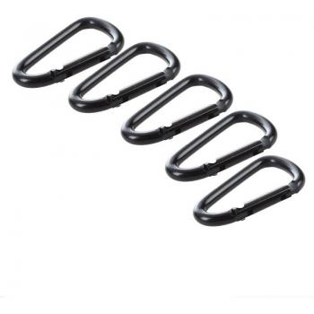 Multifunktionale Karabinerhaken aus Aluminium, 5er Pack