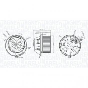Motor de ventilador de habitáculo MAGNETI MARELLI 069412229010