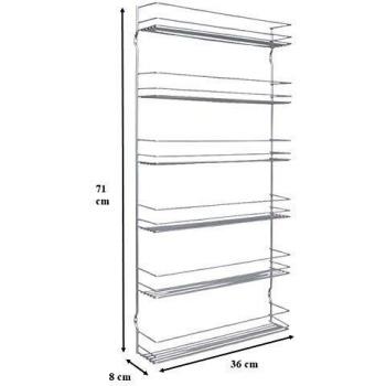 METALTEX Gewürzregal Pepito 6 Etagen 36 x 8 x 71 cm